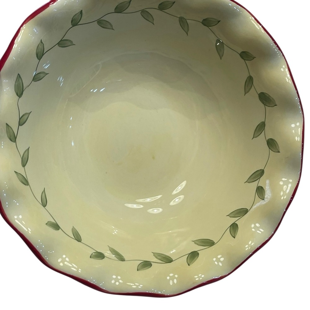 Pfaltzgraff Napoli Stoneware Pasta Dinner Bowl Set of Two Handpainted Scalloped